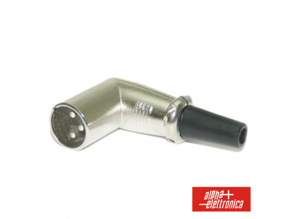 Alpha Elettronica XLR 3P MACHO NIQUELADA 90º PROTEÇÃO CABO BORRACHA Alpha Elettronica XLR 3P MACHO NIQUELADA 90º PROTEÇÃO CABO BORRACHA